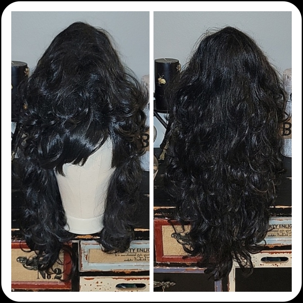 Black Beehive Wig
